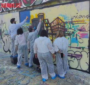 Grafitero Taller Graffitis La Caixa Teambuilding 300x100000
